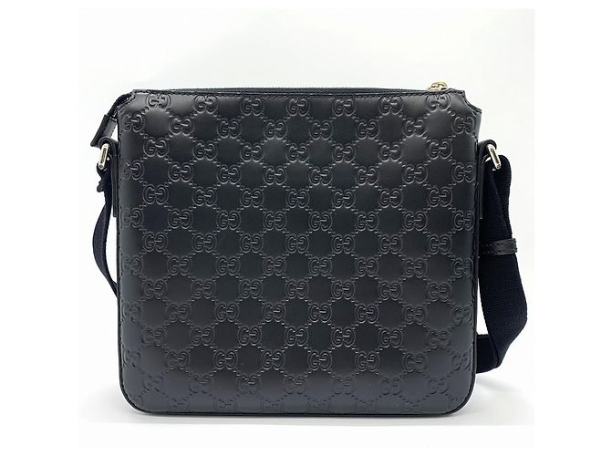 Borsa a tracolla in pelle nera Gucci 406410 Nero - vista 5