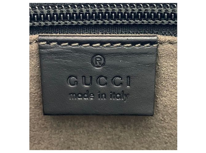 Borsa a tracolla in pelle nera Gucci 406410 Nero - vista 7