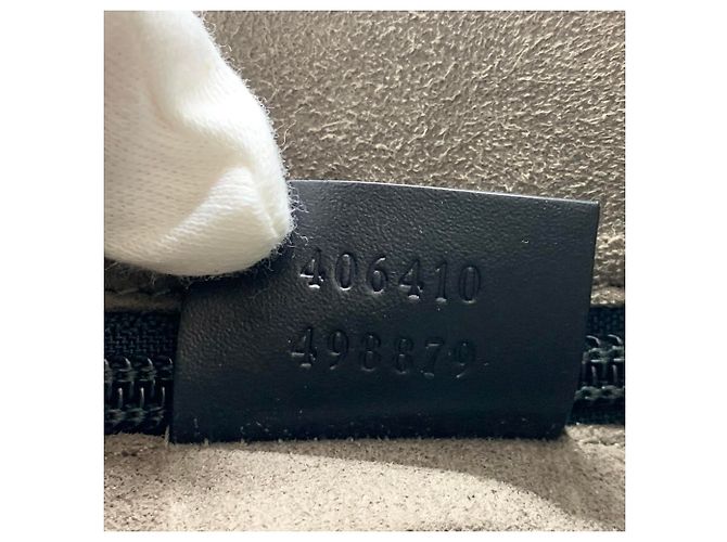 Borsa a tracolla in pelle nera Gucci 406410 Nero - vista 8
