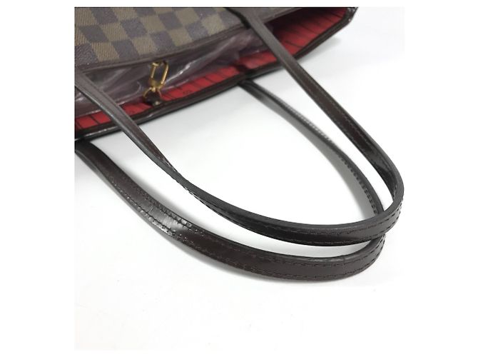 Borsa Louis Vuitton Damier Neverfull MM Marrone - vista 11