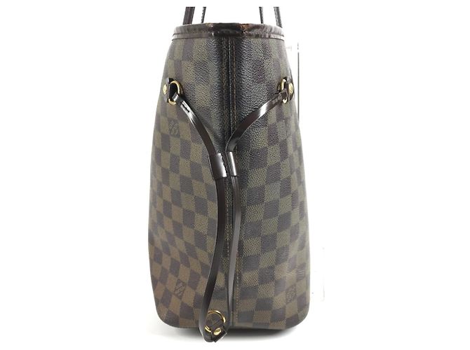 Borsa Louis Vuitton Damier Neverfull MM Marrone - vista 4
