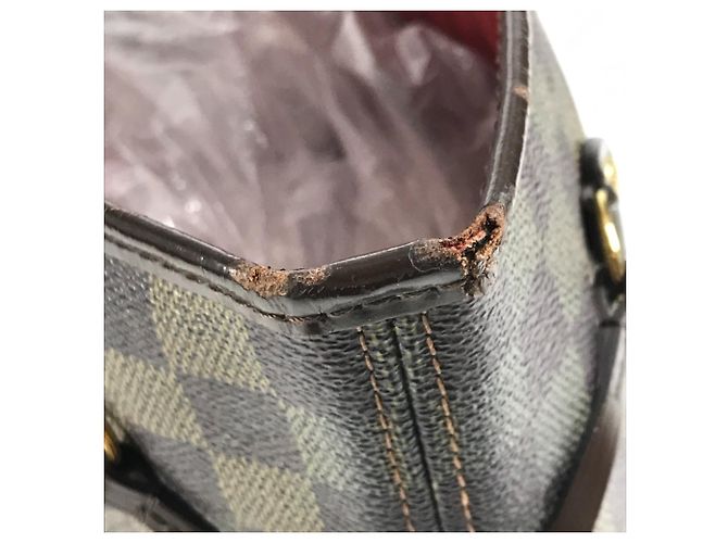 Borsa Louis Vuitton Damier Neverfull MM Marrone - vista 5