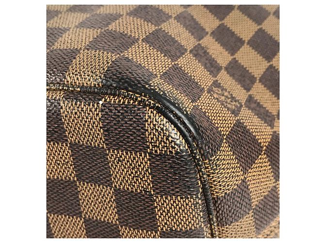 Borsa Louis Vuitton Damier Neverfull MM Marrone - vista 7