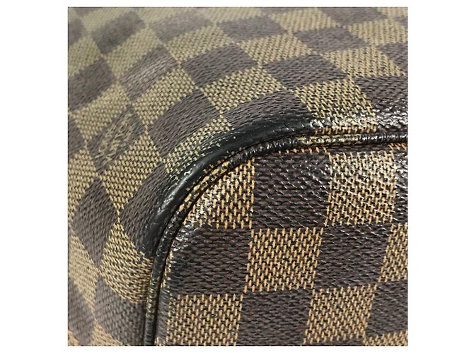 Borsa Louis Vuitton Damier Neverfull MM Marrone - vista 8