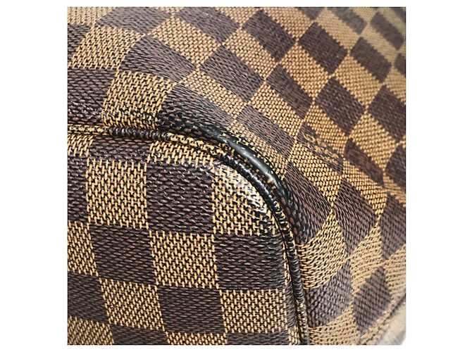 Borsa Louis Vuitton Damier Neverfull MM Marrone - vista 9