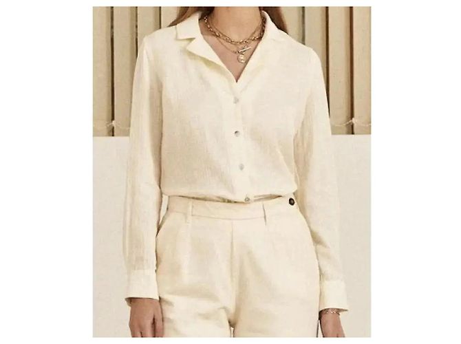 Balzac Paris Camisa Camille de Algodón Orgánico - Ecru Crudo - vista 2