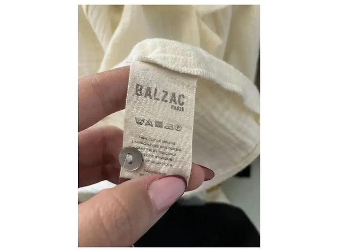 Balzac Paris Camisa Camille de Algodón Orgánico - Ecru Crudo - vista 9