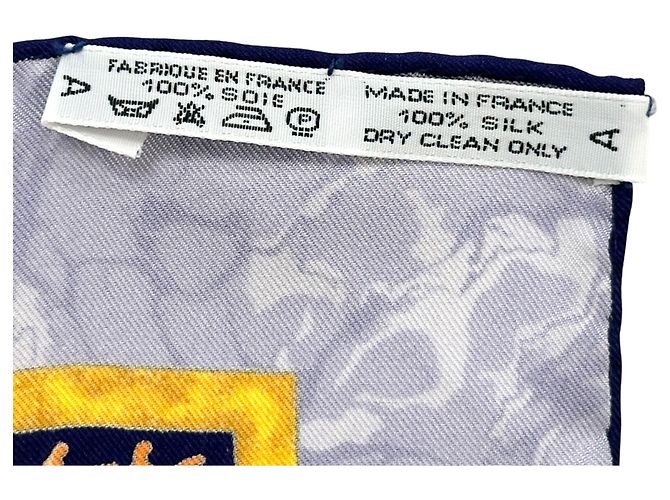 Silk In Hermès Pañuelo Hermes Carre 90 Azul Multicolor Púrpura - vista 5