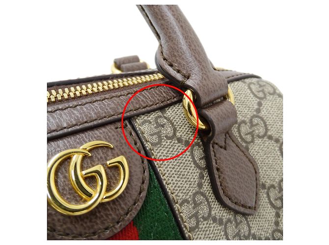 Borsa Gucci Ophidia GG Supreme Marrone - vista 10