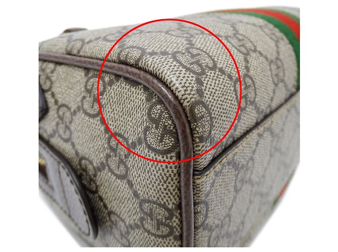 Borsa Gucci Ophidia GG Supreme Marrone - vista 11