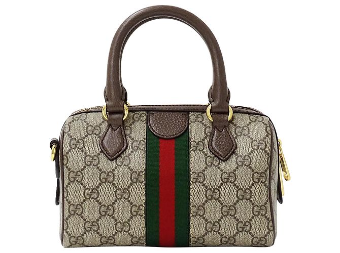 Borsa Gucci Ophidia GG Supreme Marrone - vista 2