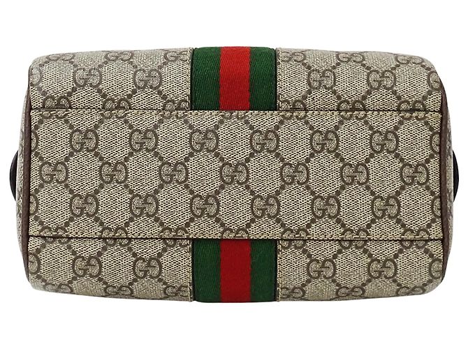 Borsa Gucci Ophidia GG Supreme Marrone - vista 3