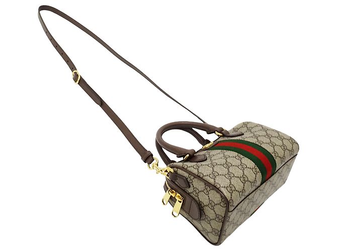 Borsa Gucci Ophidia GG Supreme Marrone - vista 4