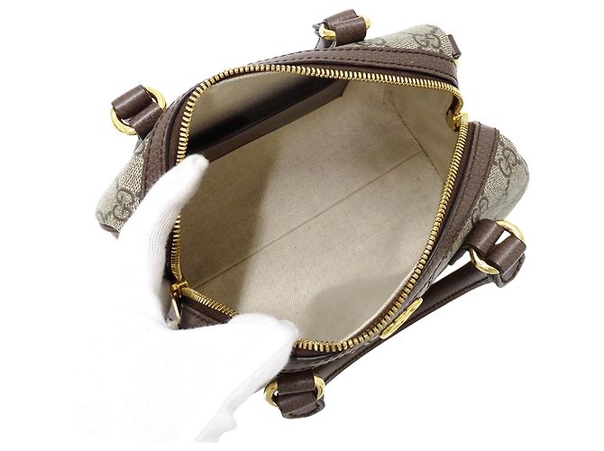 Borsa Gucci Ophidia GG Supreme Marrone - vista 5