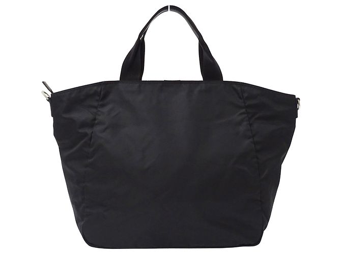 Borsa Tote in Nylon Nero Prada - vista 2