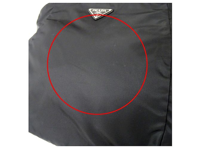 Borsa Tote in Nylon Nero Prada - vista 7