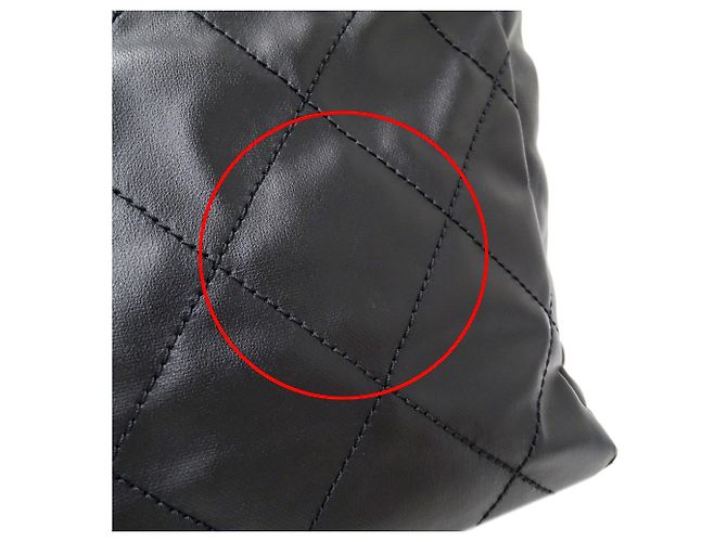 Chanel Tote Tasche aus beschichteter Canvas in Schwarz - Ansicht 12