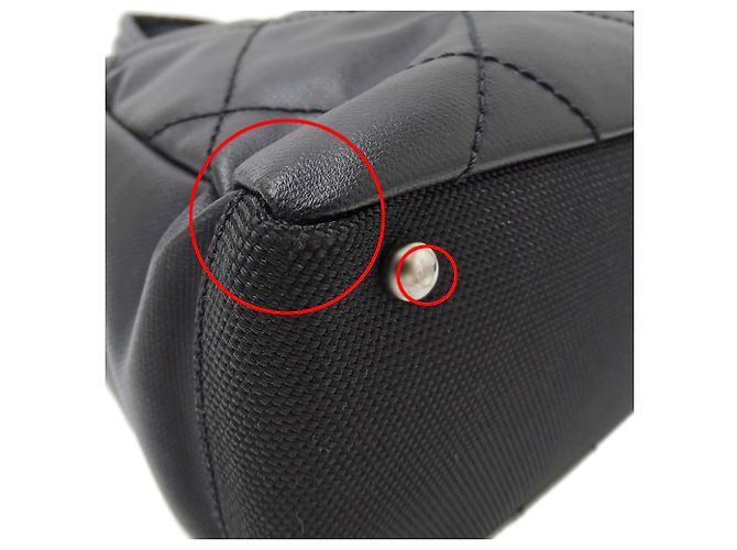 Chanel Tote Tasche aus beschichteter Canvas in Schwarz - Ansicht 13
