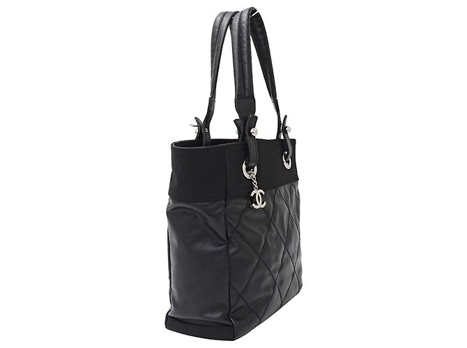 Chanel Tote Tasche aus beschichteter Canvas in Schwarz - Ansicht 4