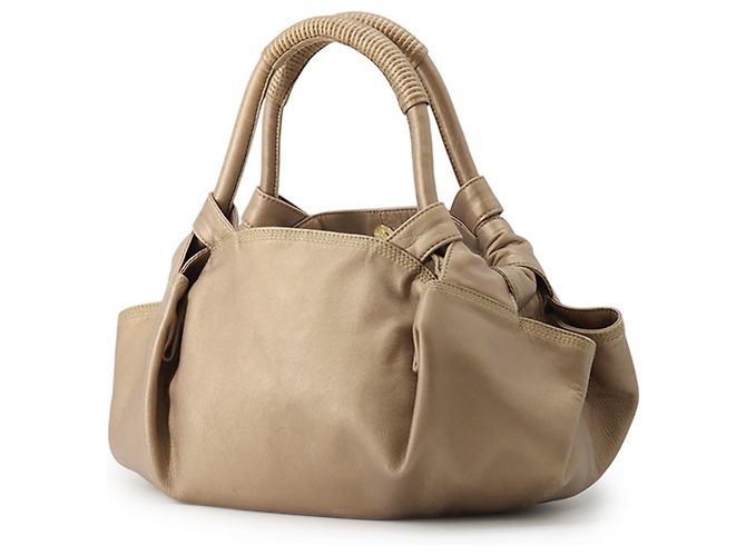 Borsa a mano in pelle Loewe Anagram Marrone - vista 2
