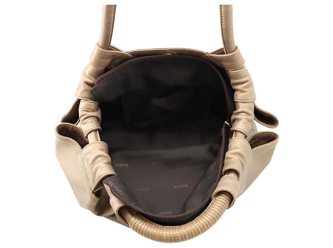 Borsa a mano in pelle Loewe Anagram Marrone - vista 5
