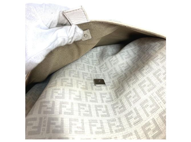 Borsa a tracolla Fendi White Zucchino Logo Bianco - vista 12