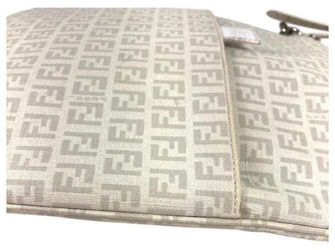 Borsa a tracolla Fendi White Zucchino Logo Bianco - vista 8