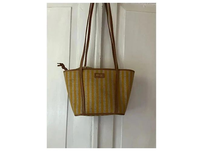 Balzac Paris Borsa Sac Mistral Raye Beige Giallo - vista 12