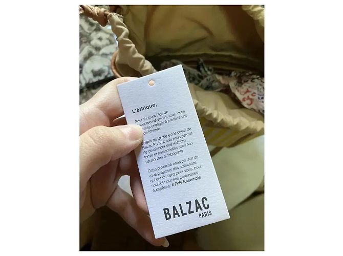 Balzac Paris Borsa Sac Mistral Raye Beige Giallo - vista 9