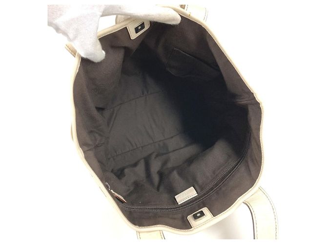 Borsa a tracolla tote Gucci 145971 GG Logo Bianco Beige - vista 12