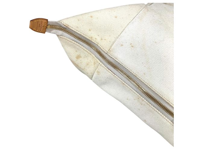 Borsa Weekend 2-Way Louis Vuitton Antigua Marrone Bianco - vista 10