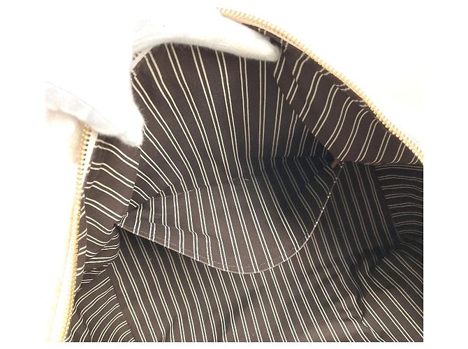Borsa Weekend 2-Way Louis Vuitton Antigua Marrone Bianco - vista 12