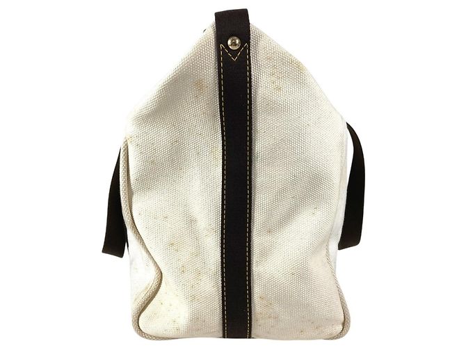 Borsa Weekend 2-Way Louis Vuitton Antigua Marrone Bianco - vista 3