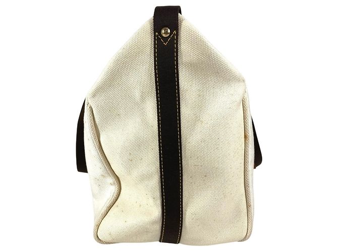 Borsa Weekend 2-Way Louis Vuitton Antigua Marrone Bianco - vista 4