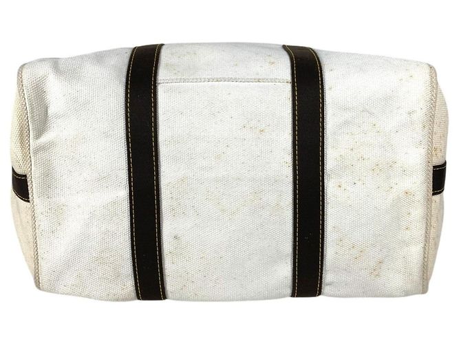 Borsa Weekend 2-Way Louis Vuitton Antigua Marrone Bianco - vista 5