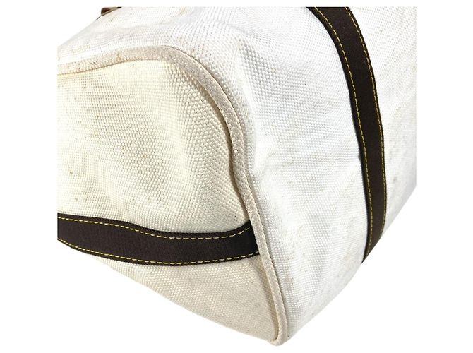 Borsa Weekend 2-Way Louis Vuitton Antigua Marrone Bianco - vista 7