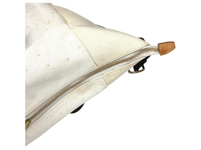 Borsa Weekend 2-Way Louis Vuitton Antigua Marrone Bianco - vista 9