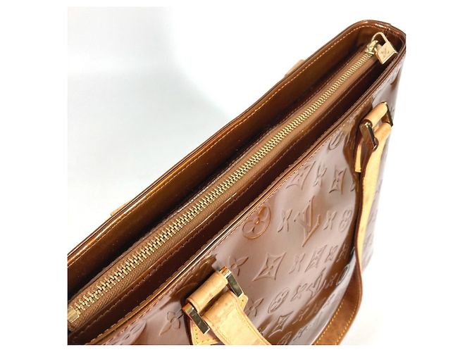 Borsa a tracolla tote Louis Vuitton Monogram Vernis Houston Marrone Bronzo - vista 11