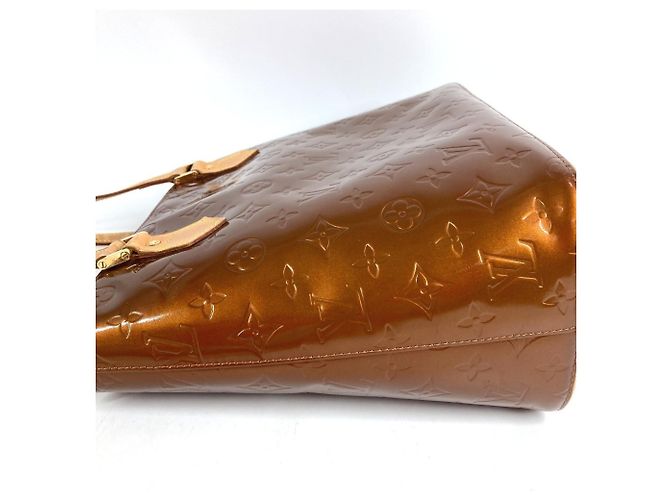 Borsa a tracolla tote Louis Vuitton Monogram Vernis Houston Marrone Bronzo - vista 3