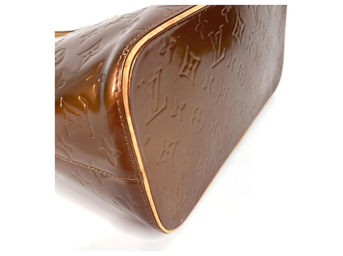 Borsa a tracolla tote Louis Vuitton Monogram Vernis Houston Marrone Bronzo - vista 4
