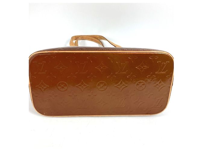 Borsa a tracolla tote Louis Vuitton Monogram Vernis Houston Marrone Bronzo - vista 5