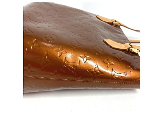 Borsa a tracolla tote Louis Vuitton Monogram Vernis Houston Marrone Bronzo - vista 7