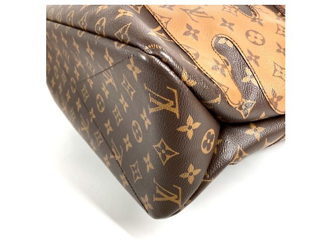 Borsa Tote Louis Vuitton Monogram Landscape Shopper MM Marrone - vista 7