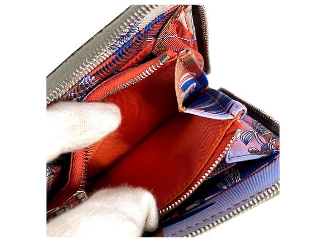 Monedero compacto Azap Hermès Castaño - vista 3