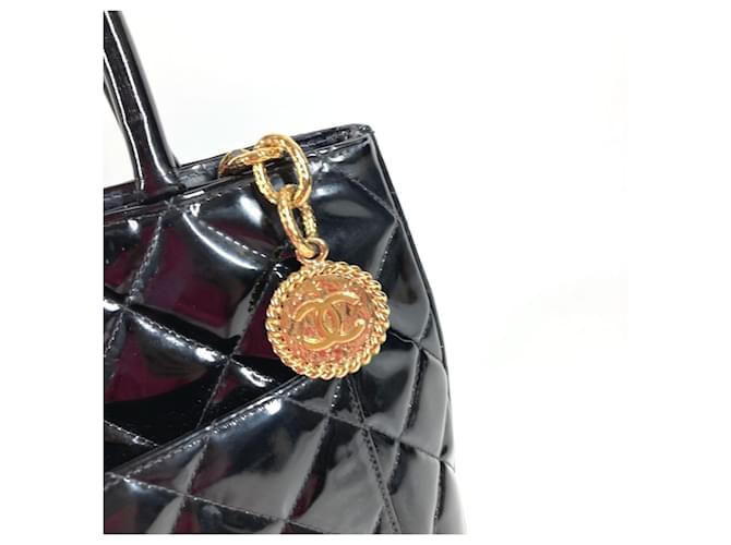 Borsa Tote Chanel CC Coco Mark Logo Nero - vista 12