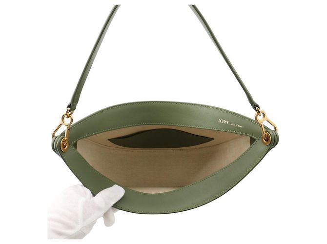 Borsa a tracolla Loewe Luna in pelle jacquard Cachi - vista 5