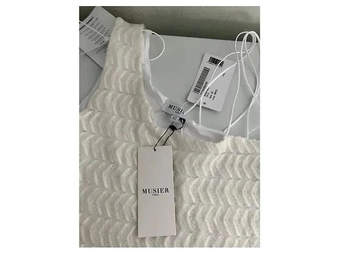 Autre Marque Musier Paris Top blanco texturizado asimétrico - vista 12