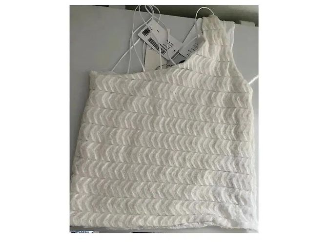 Autre Marque Musier Paris Top blanco texturizado asimétrico - vista 5