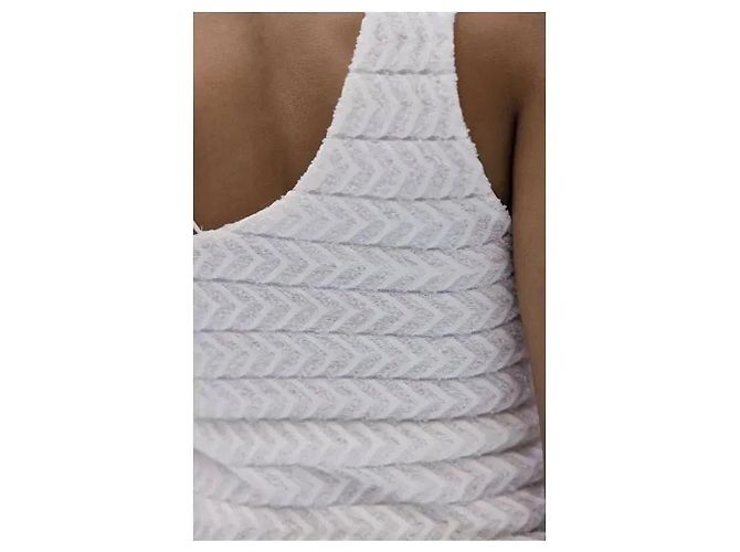 Autre Marque Musier Paris Top blanco texturizado asimétrico - vista 8