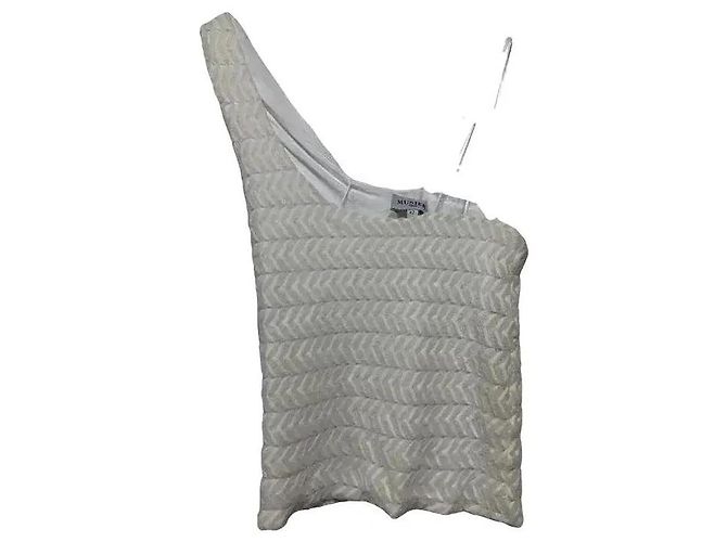 Autre Marque Musier Paris Top blanco texturizado asimétrico - vista 9